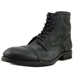 NWT Frye Everett Lace Up Boot, Black, Men’s size 10
